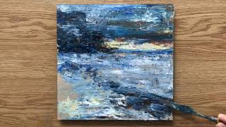 The Soft Glow of Winter | Acrylic Painting | Palette Knife |  Landscape  Painting screenshot 2