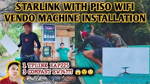 STARLINK WITH PISO WIFI VENDO MACHINE INSTALLATION 1 TPLINK EAP225 & 3 COMFAST EW74 😱😲😳 | Ondong TV