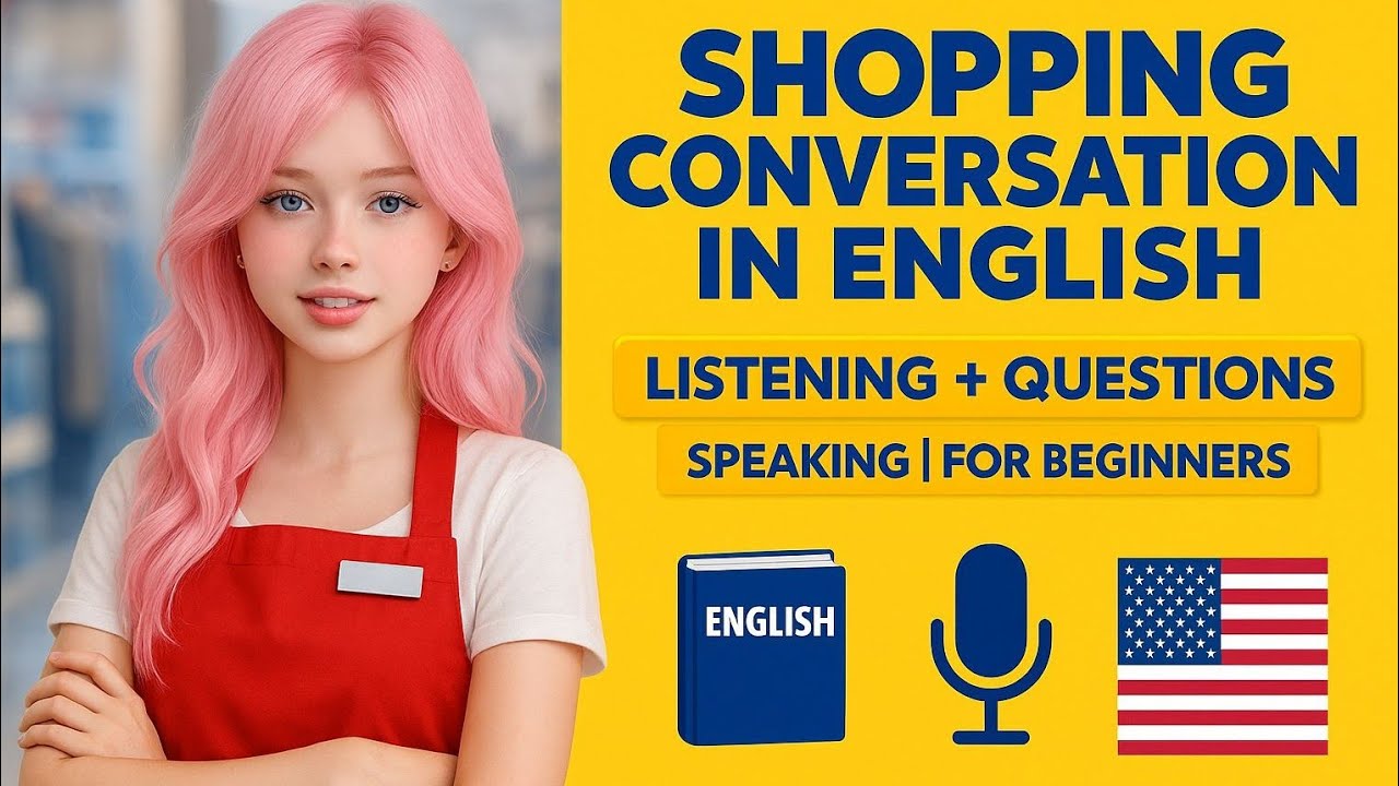Shopping Conversation in English |Listening Practice+Questions+Speaking |Learn English for Beginners