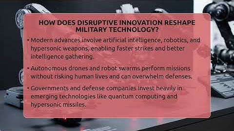 How Does Disruptive Innovation Reshape Military Technology? - Tactical Warfare Experts