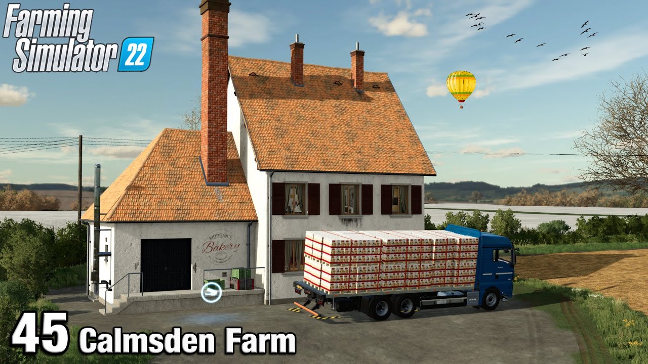 BUILDING A BAKERY AND TRANSPORTING FLOUR Farming Simulator 22 FS22 Calmsden Farm Ep 45 YouTube