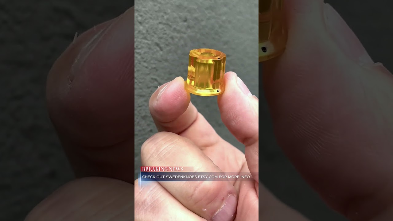 🔥Amazing knobs - Moog Clone Epoxy Resin Knob - Transparent Yellow Color  - Sweden Knobs
