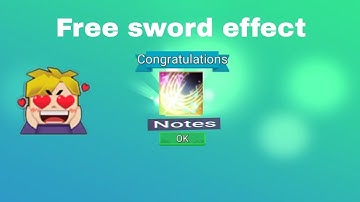 I got Notes sword effect for free in Bedwars Blockman go