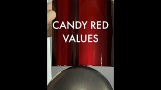 Candy Red Values Over Different Metallic Bases