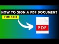 How to Sign a PDF Document for Free in Adobe Acrobat Reader DC