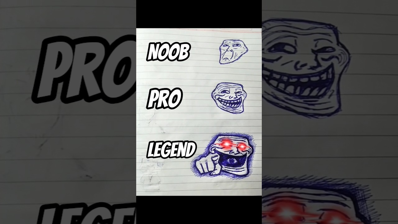 How To Draw Troll Face 🔥