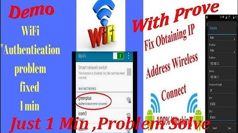 How To Fix Authentication/Obtaining Ip Address/Ip Configuration Failure Problem Parnamently Solve.