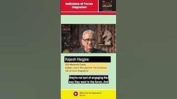 Indicators of Forum Stagnation | Rajesh Nagjee | CEO Mentor and Coach