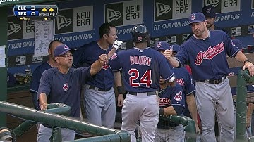 CLE@TEX: Brantley scores Bourn with a single to right