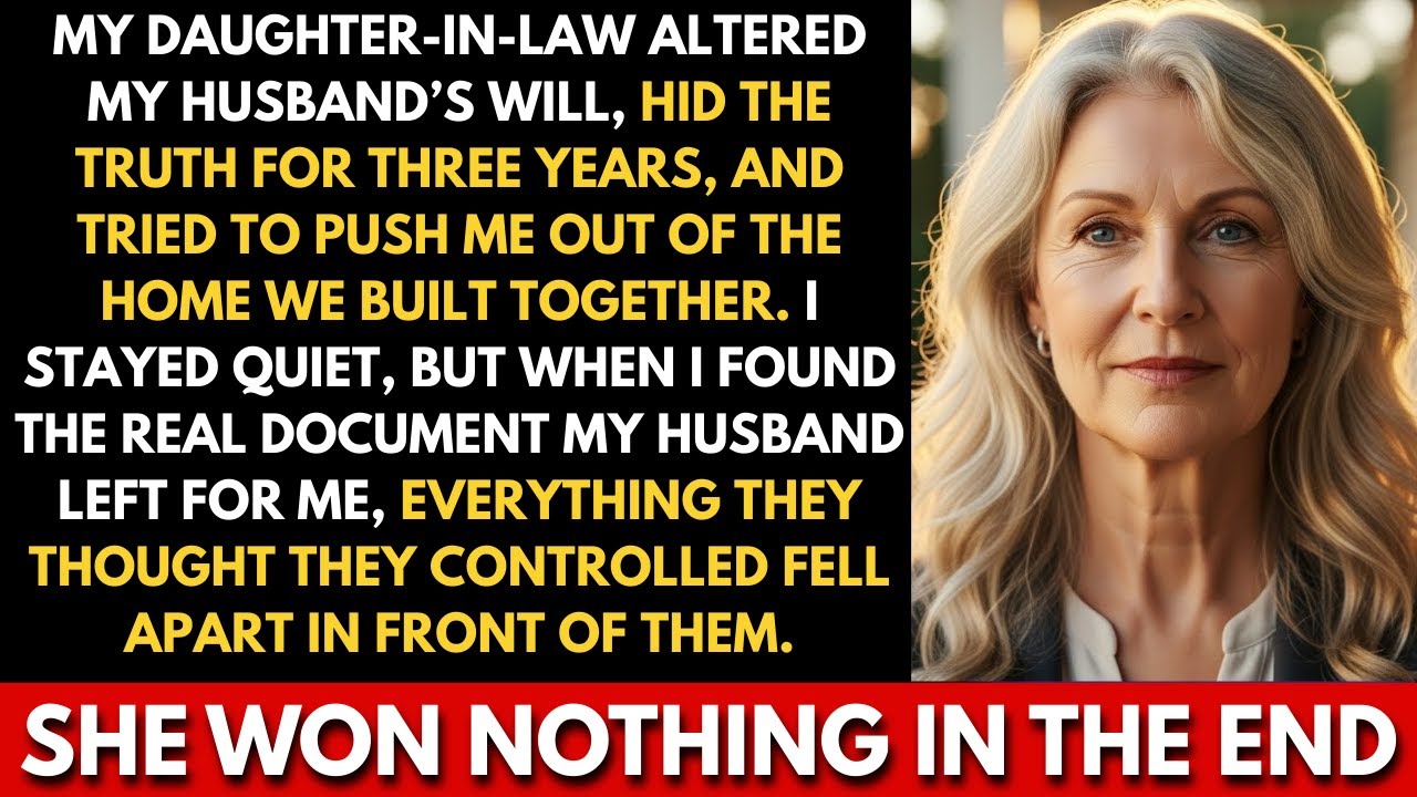 My Daughter-In-Law Altered My Husband’s Will And Kept Me In The Dark For Three Years