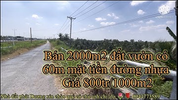 Kh668 Bán 2000m2 đất vườn mặt tiền đường nhựa dân sinh cao tốc tphcm trung lương alo 🌷🌹 0944773589