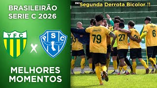 Ypiranga x Paysandu | Melhores Momentos e gols | 13ª Rodada da Serie C 2026
