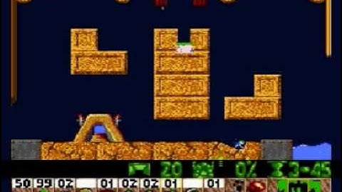 Lemmings Genesis/Mega Drive Walkthrough: Taxing Level 9
