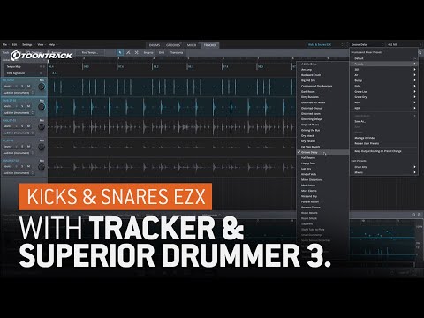 Kicks & Snares EZX with Tracker & Superior Drummer 3