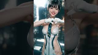 [image to ai video] 코스프레이 소녀 손하트, StellaBlade EVE Costume  #ai모델 #aibeauty #aigirl