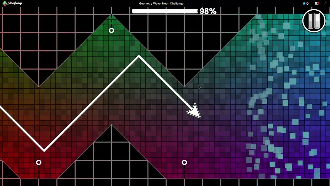 'Last Video' Geometry Wave: Neon Challenge (Level 5 + a half of level 6)