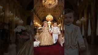 ✨Two Tiny Fashion Models Walking Together 💖 #shorts #babyfashion #aivideo #cutebaby #runway #aiart