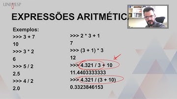 Algoritmos e Programação de Computadores I - Expressões aritméticas e operadores (AUDIODESCRIÇÃO)