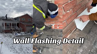 Aluminum Wall Flashing Into Brick
