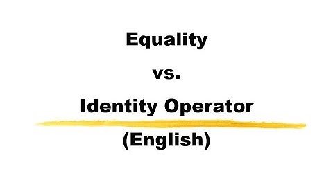 Equality vs Identity Operator in Python (in English)