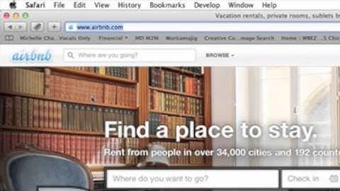 airbnb header animation in Safari