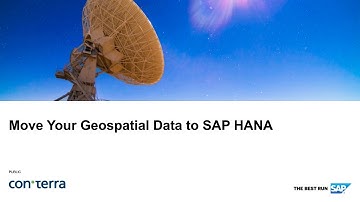 Webcast: Move Your Geospatial Data to SAP HANA