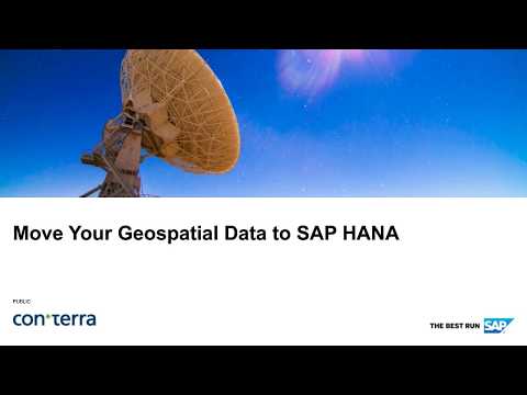 Webcast: Move Your Geospatial Data to SAP HANA