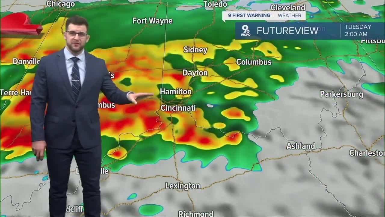 Timing out multiple rounds of storms for Cincinnati - YouTube