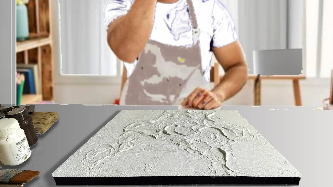 Mastering Textured Art on Canvas / Painting Tutorial for Beginners Step ...