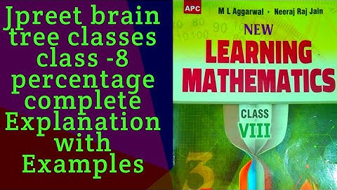 #class 8 #mlaggarwal chapter 6  percentage/ application exercise 6.1 example 1,2,3,4,5,6 question 1