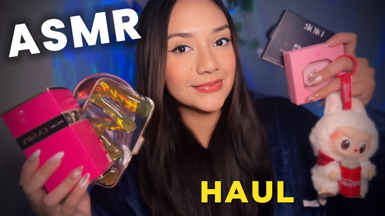 ASMR HAUL // ABRIENDO REGALOS QUE TRAJO MI PAPÁ 💝 DUERME CONMIGO 😴