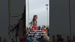 Little Amal raising awareness for refugee crises