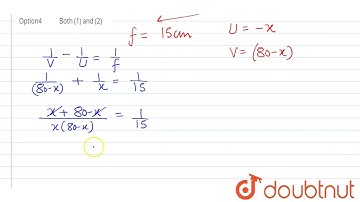 An object is placed at a distance of 80 cm from a screen. Where should a convex lens of focal le...