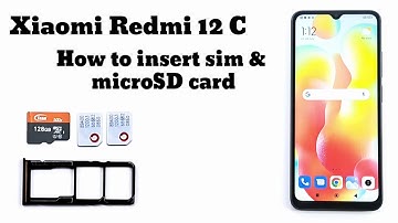 Redmi 12C How to insert sim and microSD card