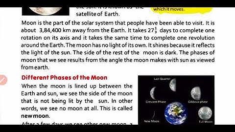 Class 3 science chapter 9 (Solar and earth system) part 3