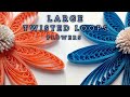 Large twisted loops flowers  quilling tutorial