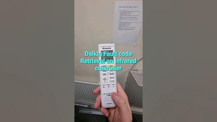 How to Retrieve Daikin Fault codes with an infrared controller. #daikin #vrf #hvac #ac #diy