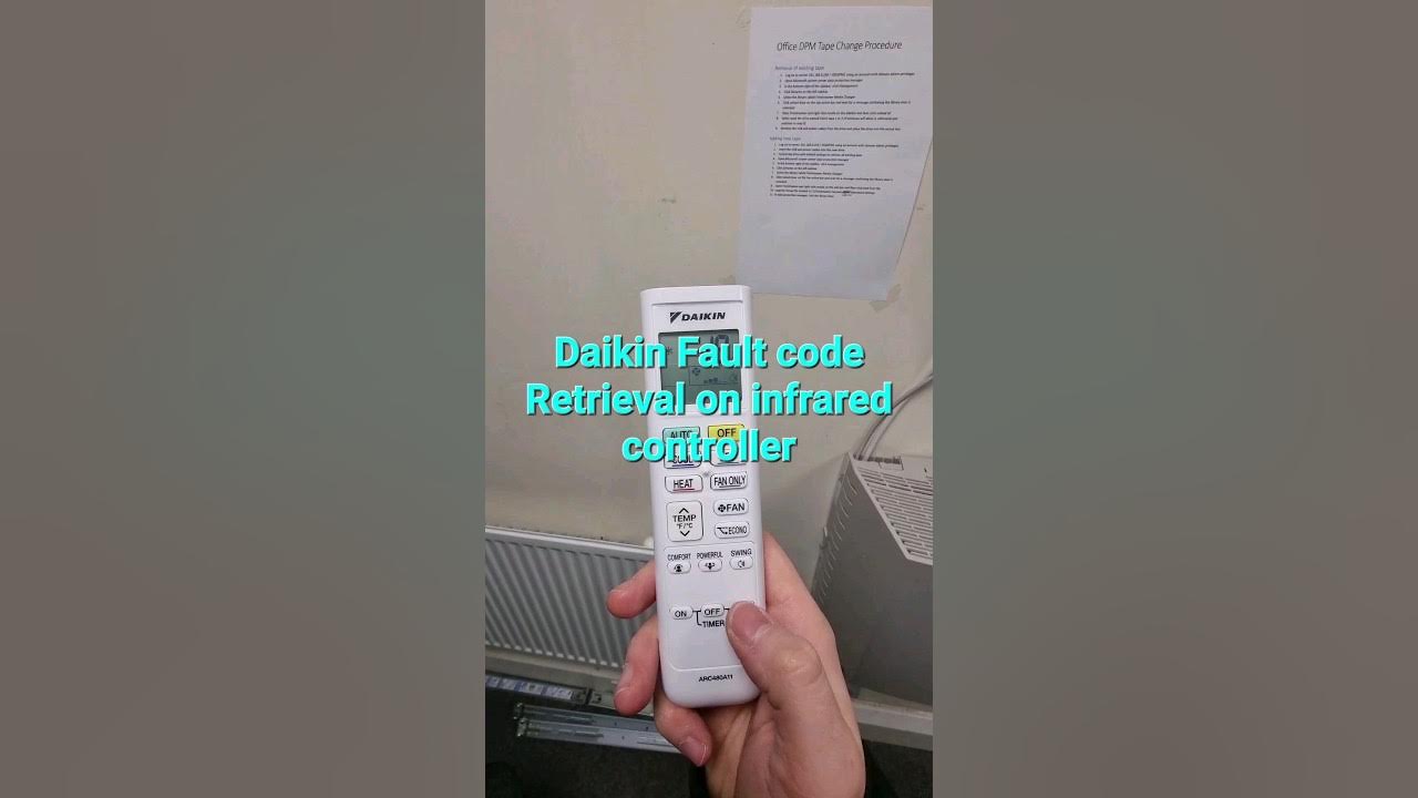 How to retrieve daikin fault codes with an infrared controller daikin
