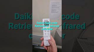 how to retrieve daikin fault codes with an infrared controller. #daikin #vrf #hvac #ac #diy