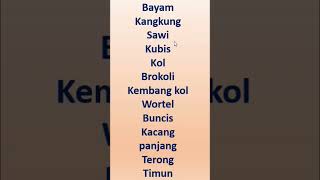 Belajar Membaca Nama Sayuran #membaca #belajarmembaca