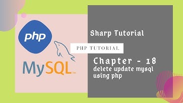 Delete update mysql using php [Chapter 18]