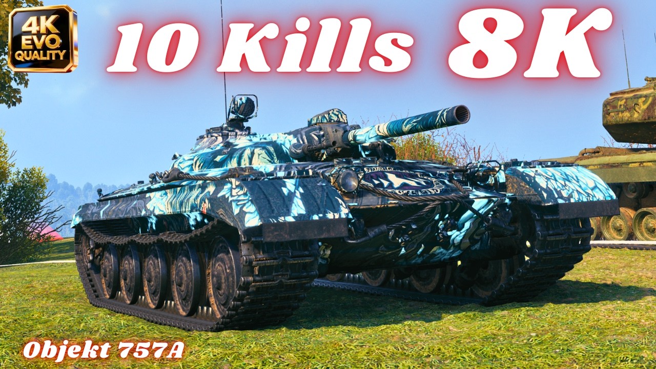 Objekt 757A  8K Damage 10 Kills  World of Tanks 