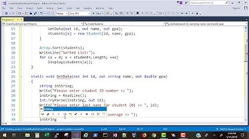 CreateStudents array of objects with  C sharp