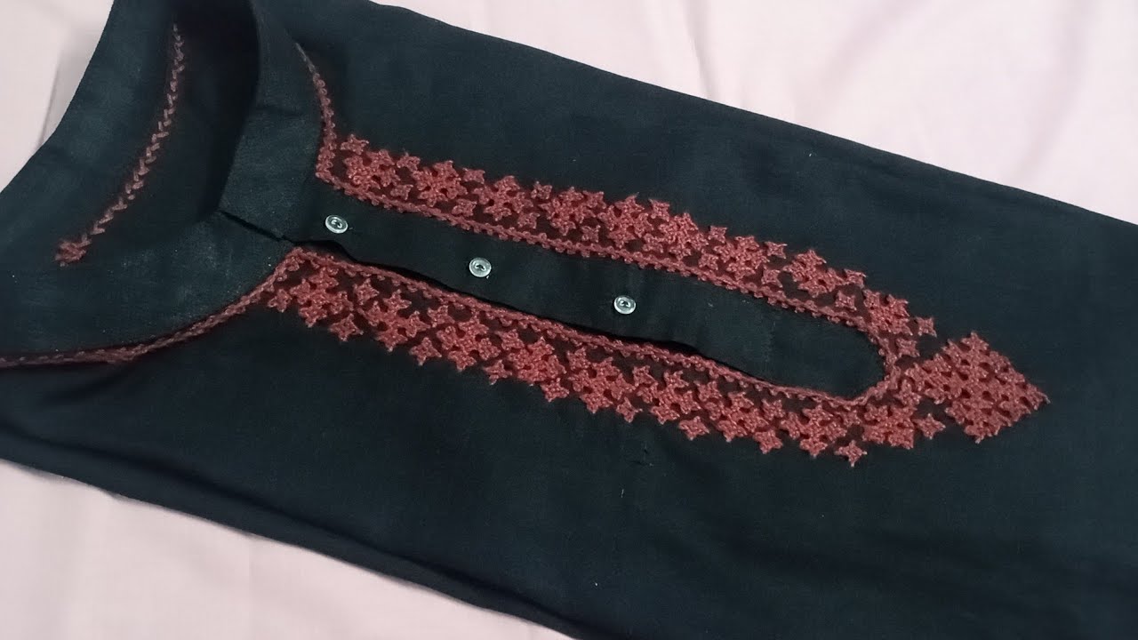 Gujarati stitch designHand Embroidery panjabi design/Nasima Handicraft