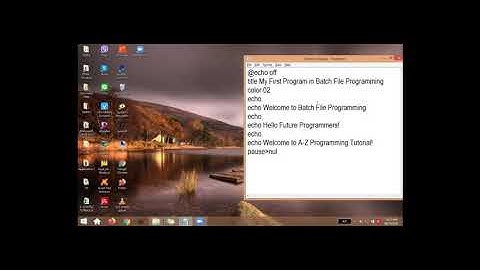 Basic Program in Batch File Scripting - Simple Display Part 1