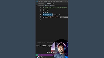 Python program to subtraction two numbers #python #shorts