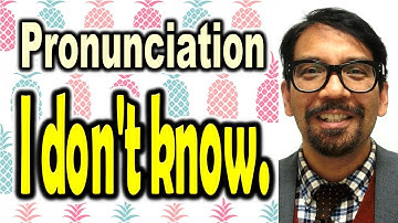 Thumbnail of How to Pronounce "I don't know" like a native English speaker [ ForB English Lesson ]