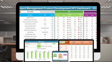 Project Management Product Development KPI Dashboard in Excel