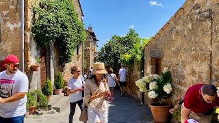 CIVITA DI BAGNOREGIO Walking Tour - The Mysterious Dying City - 4k With Captions!