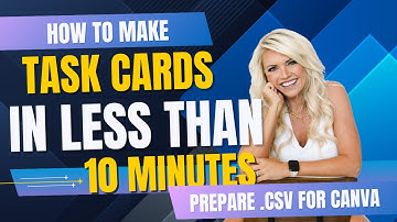 ChatGPT .csv for Canva: Design Smarter, Teach Better: Task Cards in Under 10 Minutes